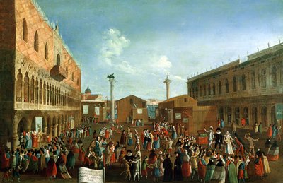 Charlatans in the Piazzetta San Marco, Venice by Gabriele Bella